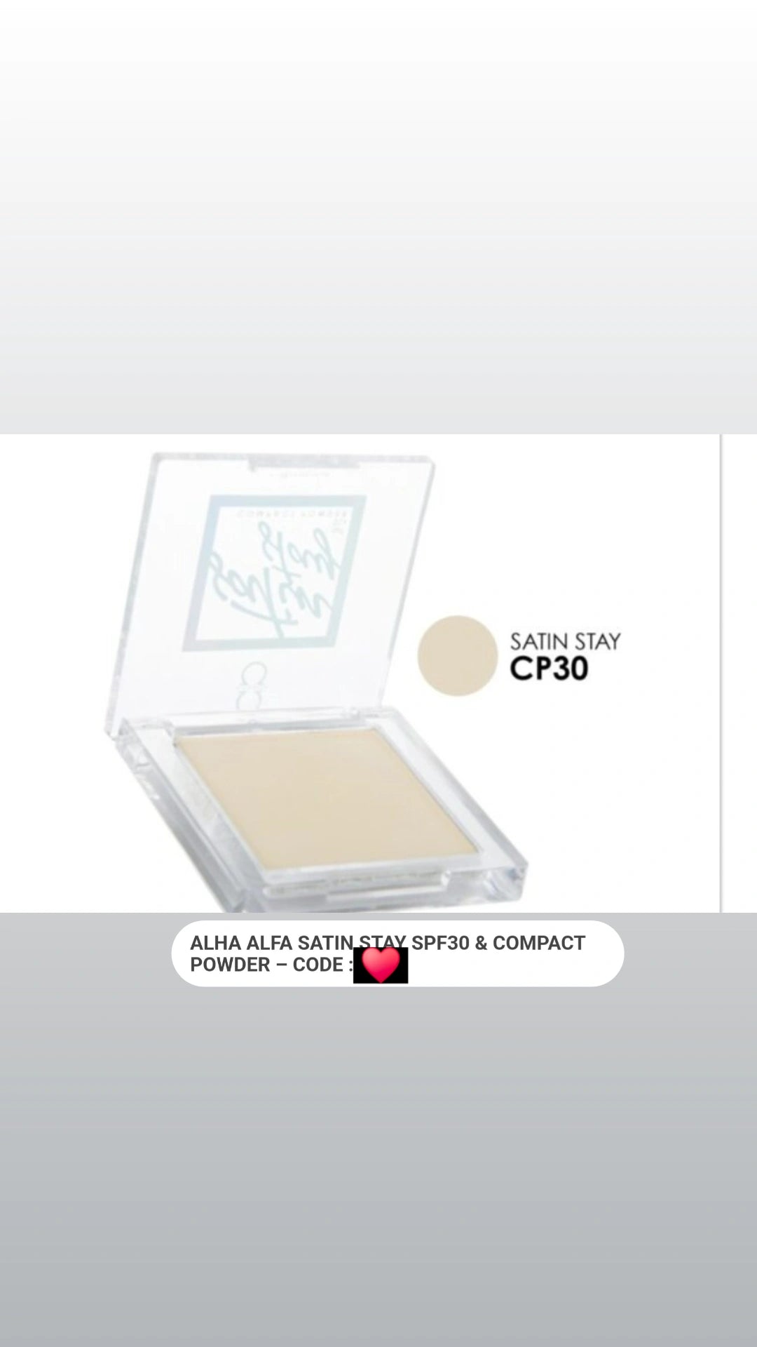 Alha Alfa satin stay compact powder spf 30+ cp30