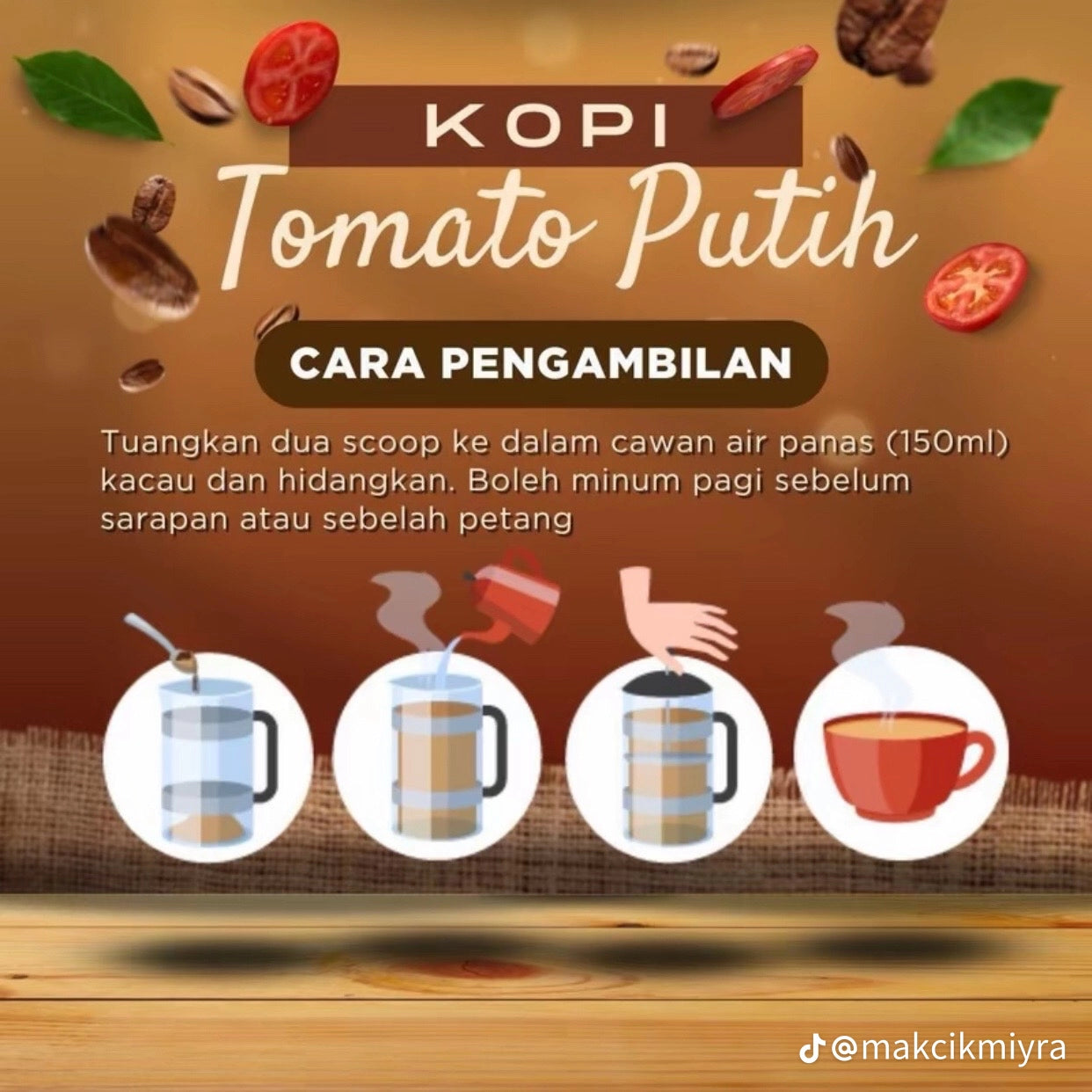 Kopi tomato putih 500 gm
