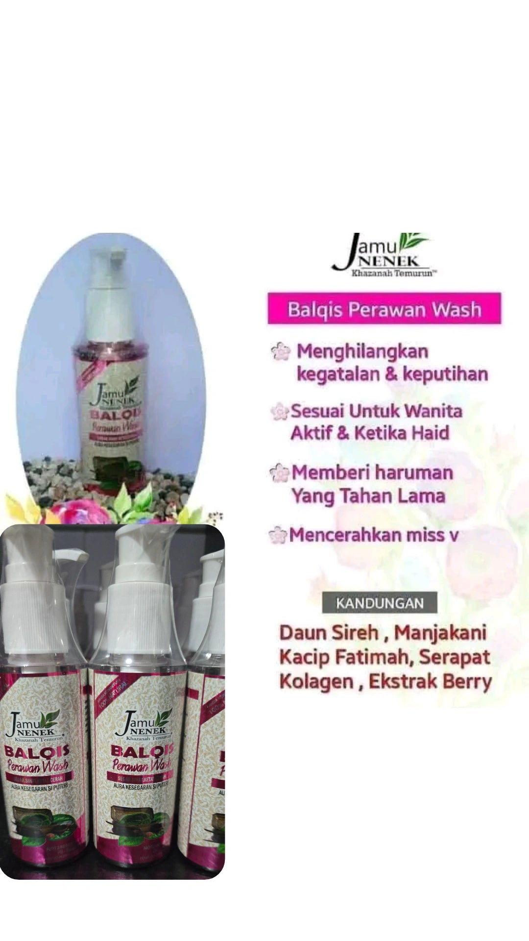 Jamu nenek perawan wash 120ml