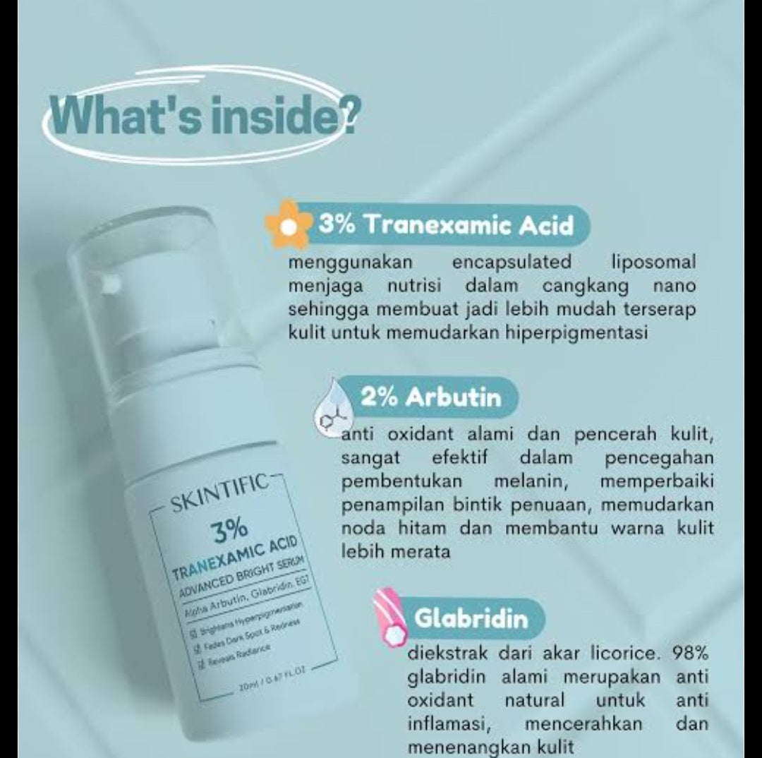 SKINTIFIC 3%Tranexamic Acid Advanced Bright serum 20 ml