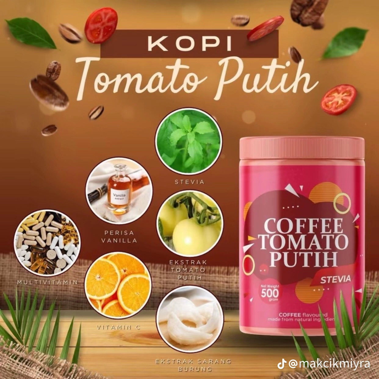 Kopi tomato putih 500 gm