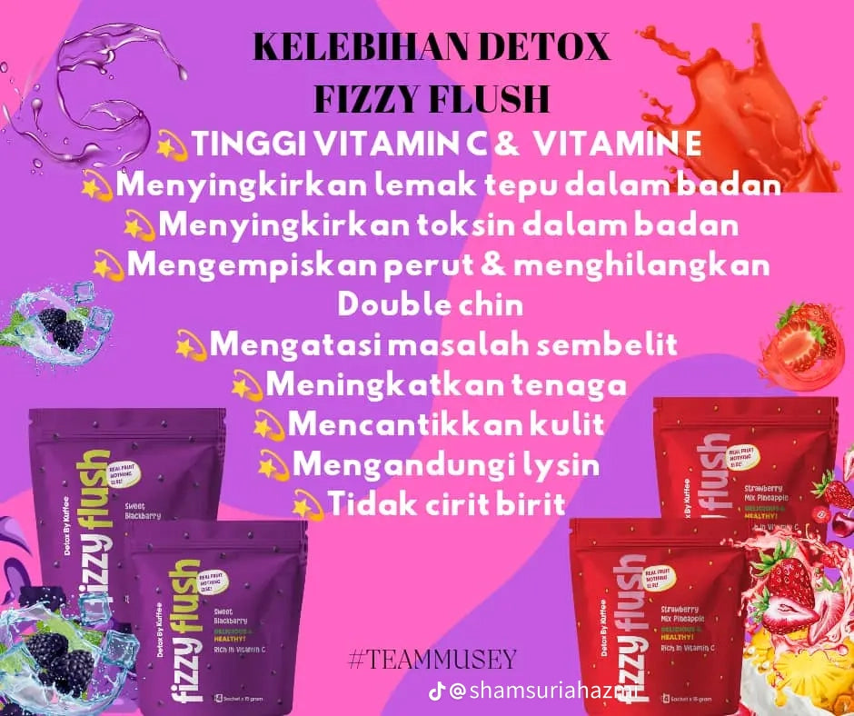 Detox by kufee sweet Blackbqerries 4 sachet x15gm