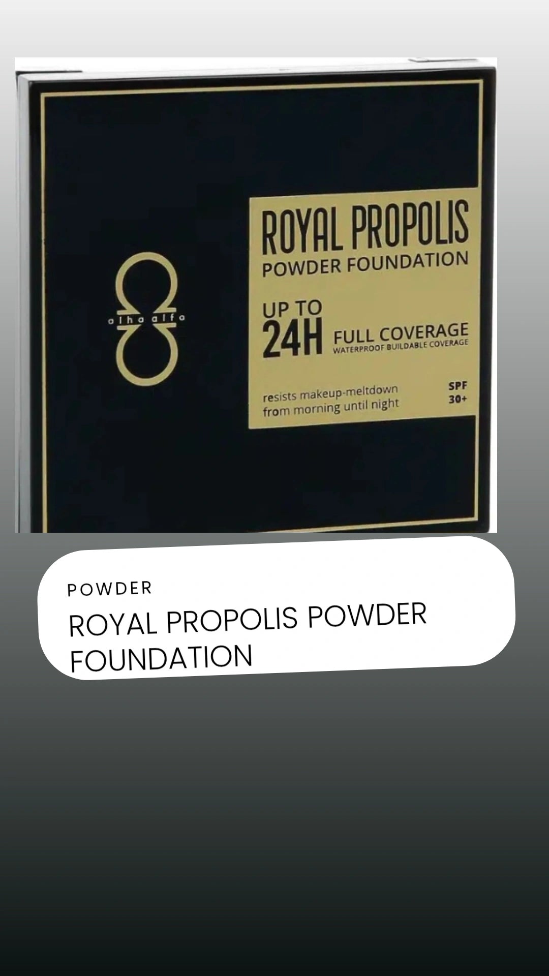 Alha Alfa royal propolis powder foundation up to 24H AA20