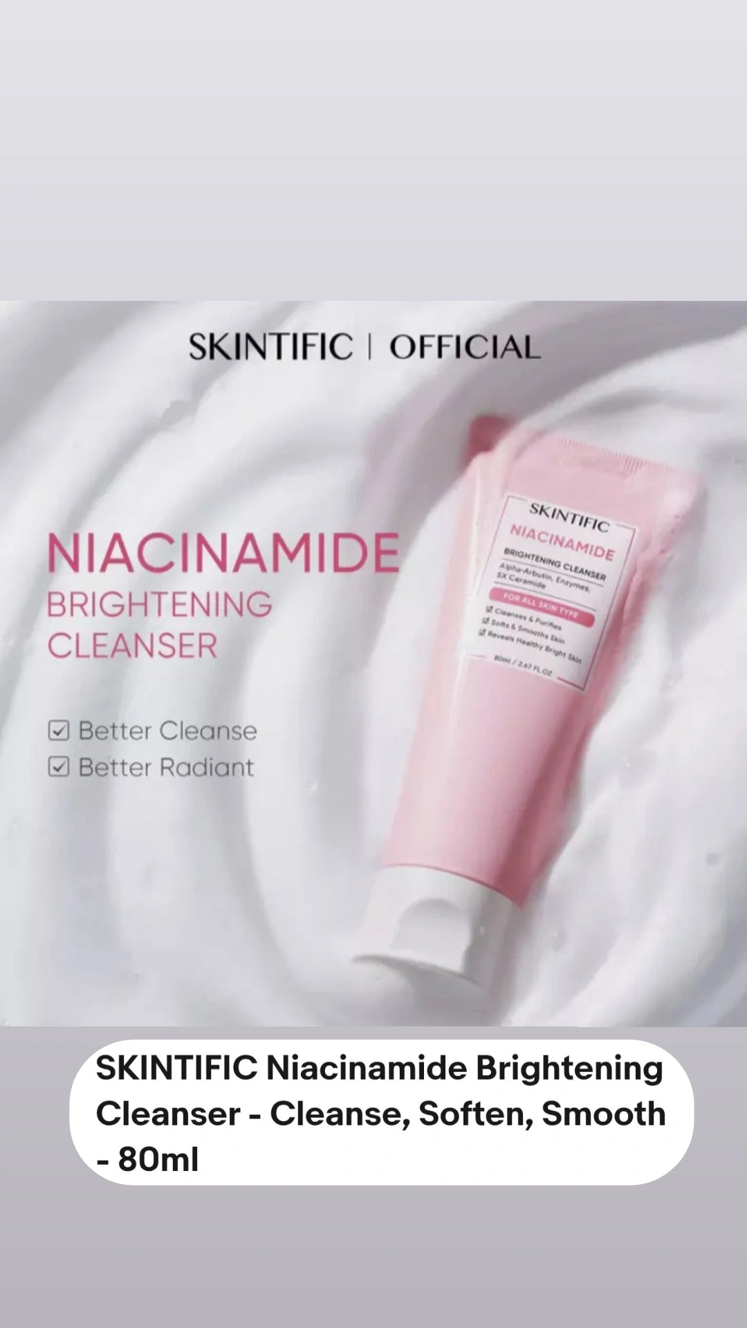 Skintific Niacinamide Brightening cleanser 80 ml