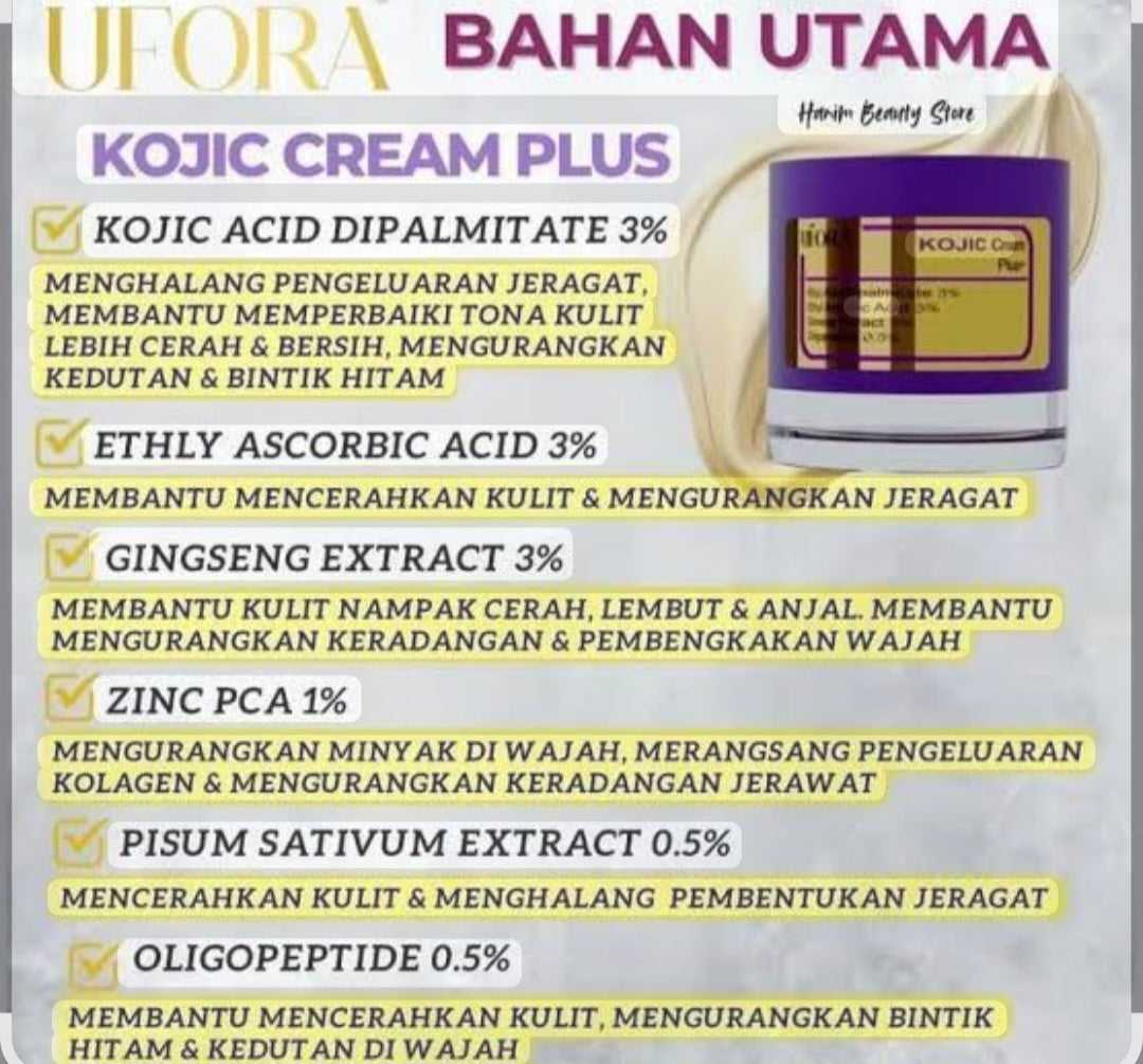 U FORA KOJIC CREAM PLUS 10 ML