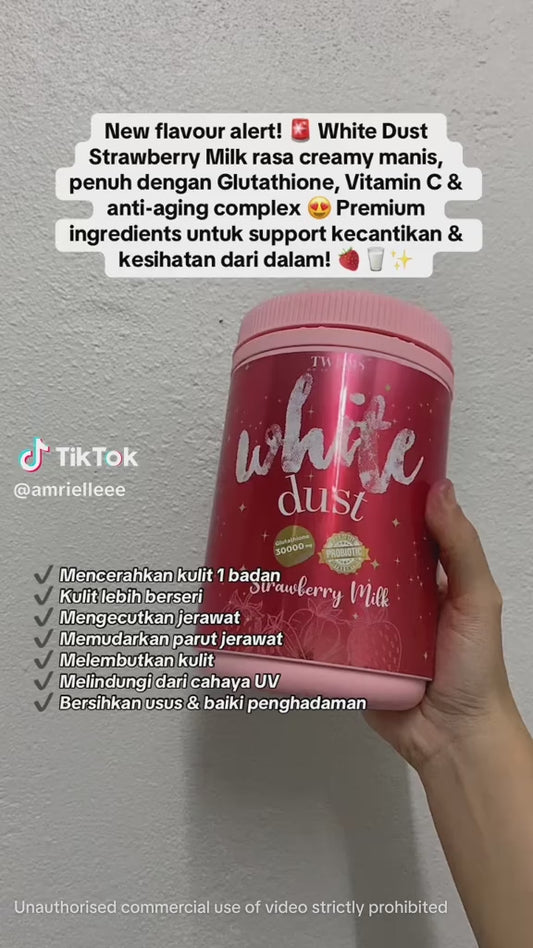 White dust 🍓 strawberry  milk