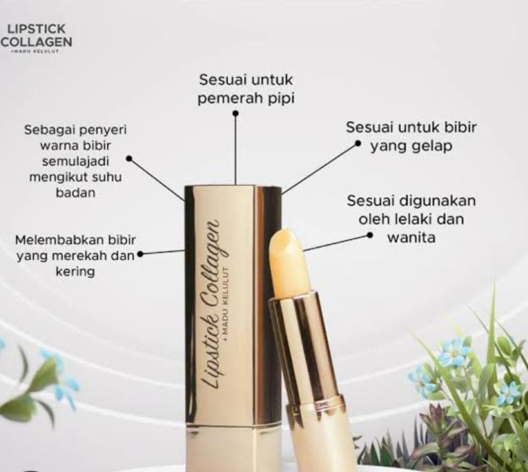 Lipstick collagen madu  kelulut 5 gm