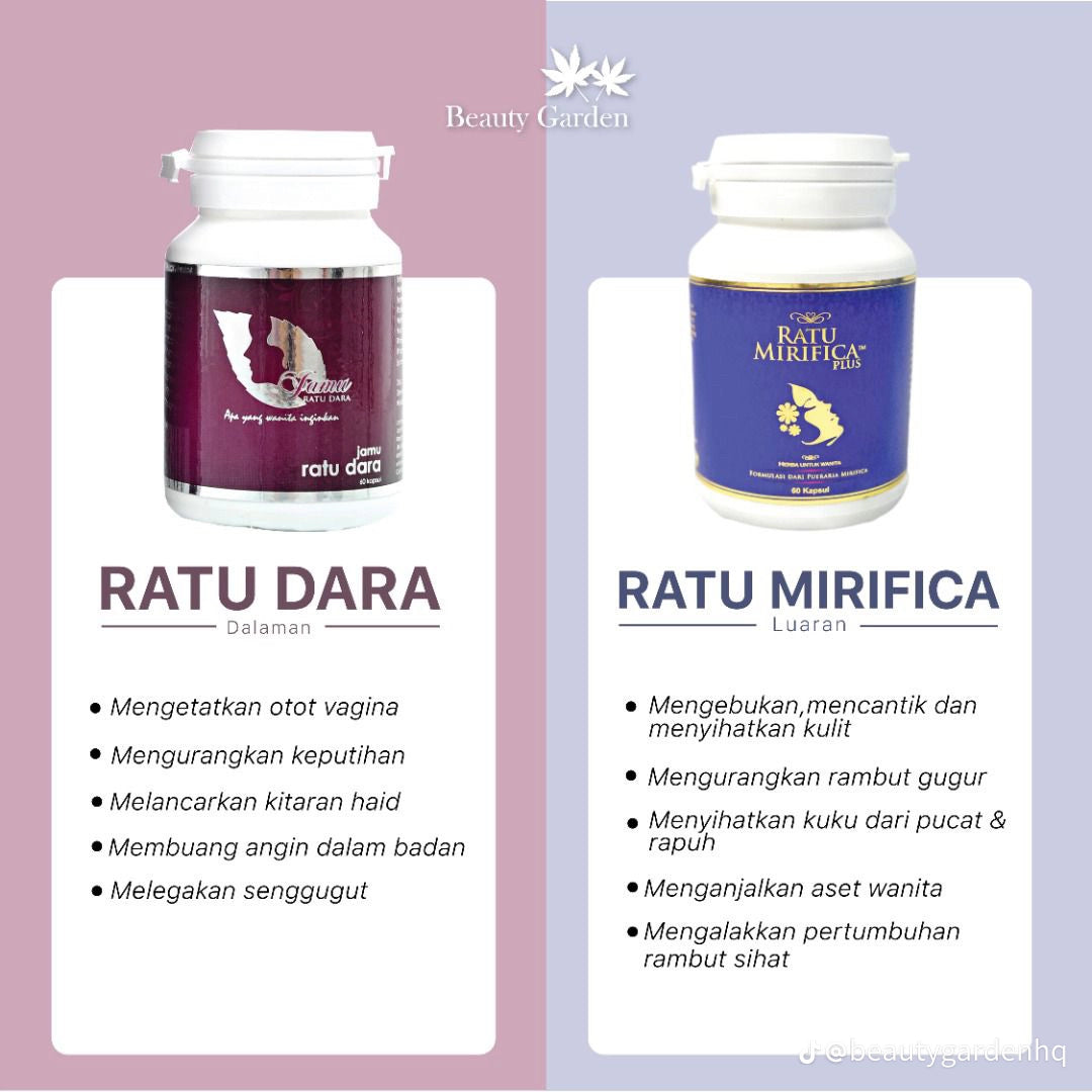RATU MIRIFICA PLUS+JAMU RATU DARA 60 KAPSUL(one set)