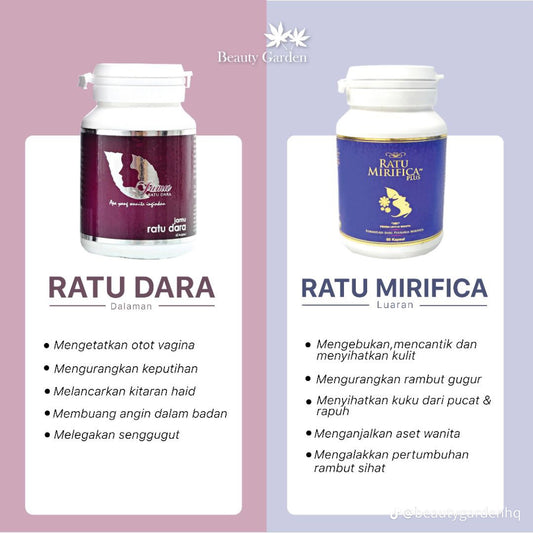 RATU MIRIFICA PLUS+JAMU RATU DARA 60 KAPSUL(one set)