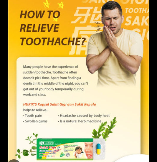 Kapsul sakit gigi &sakit kepala 6 capsules