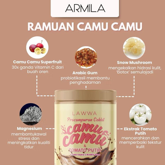 Campuran coklat  camu camu