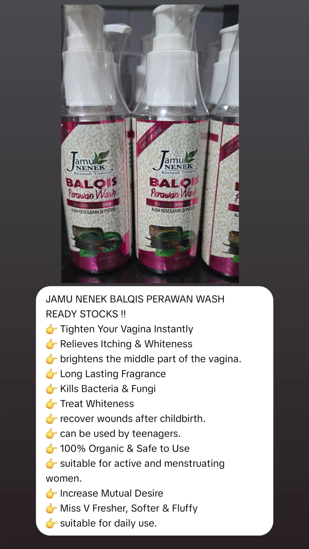 Jamu nenek perawan wash 120ml