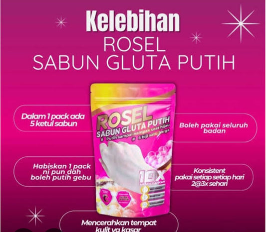 Sabun rosel 5 biji  250 gm