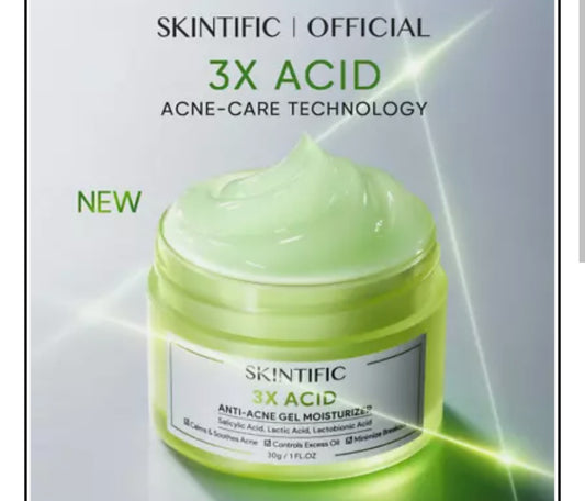 Skintific 3x Acid Anti Acne Gel moisturizer  30g