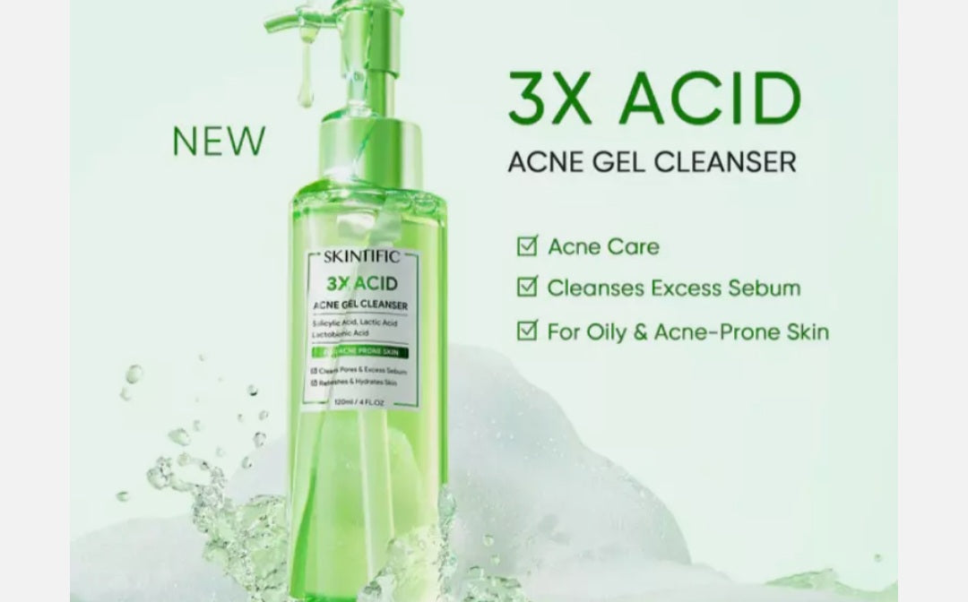 Skintific 3x Acid Acne Gel Cleanser