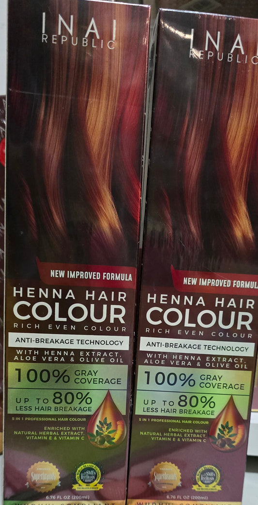 INAI REPUBLIK  HENA COLOUR persian Red ✅️✅️ 200 ml
