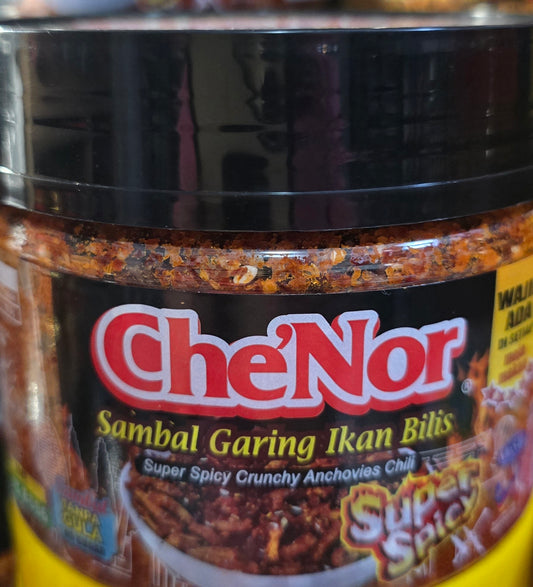 CheNor Sambal Garing ikan Bilis (super Spicy)