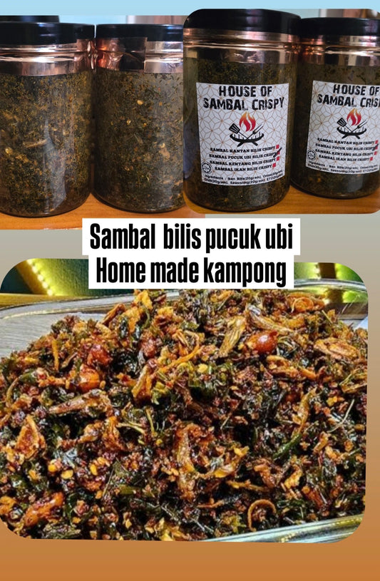 Sambal Bilis Pucuk Ubi home made 300gm