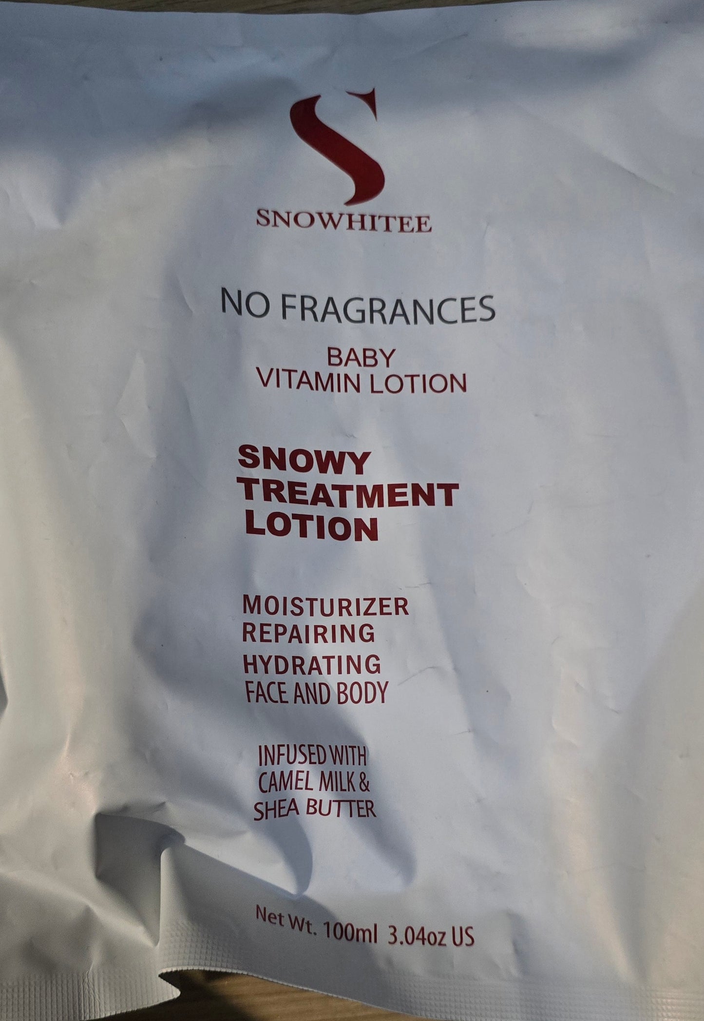 SNOWHITEE NO FRAGRANCES BABY LOTION 100 ml