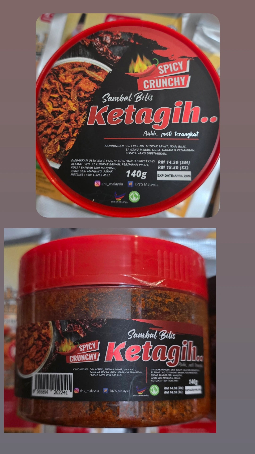 Sambal Bilis spicy crunchy KETAGIH