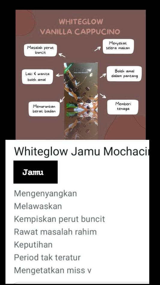 White glow Jamu mochacino